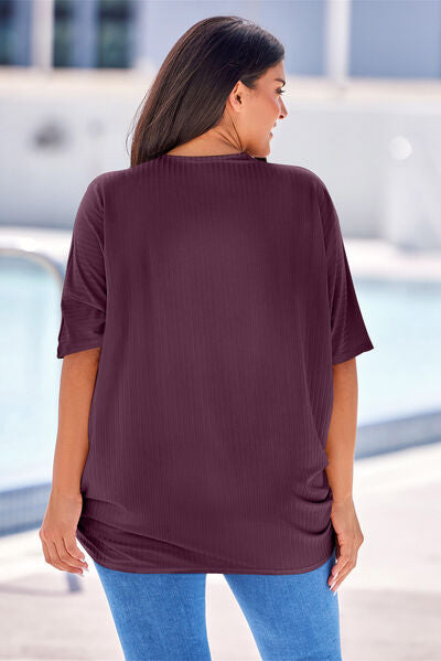 Plus Size Ribbed Cocoon Cover Up-10 colors