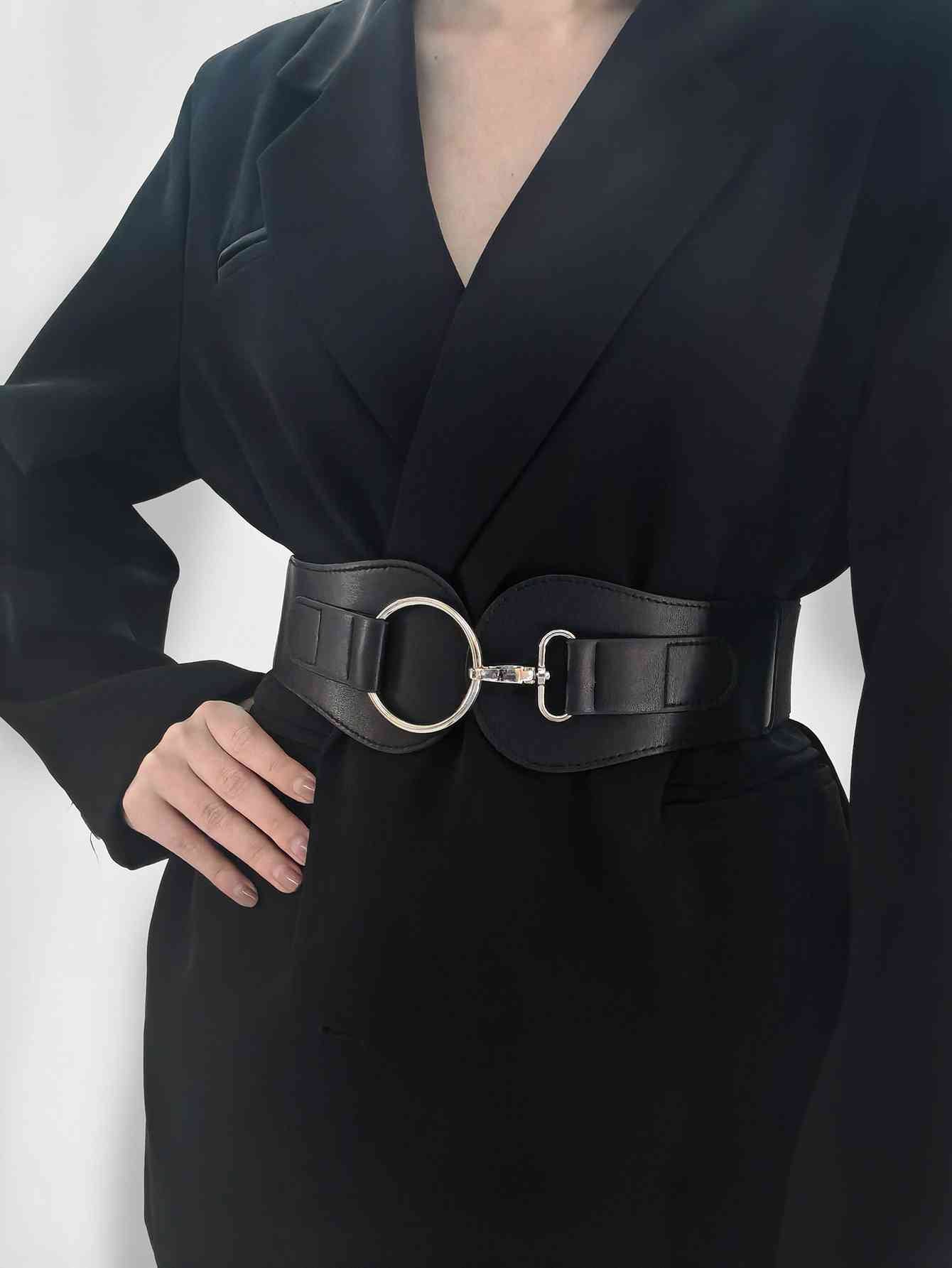 PU Elastic Wide Belt-2 colors