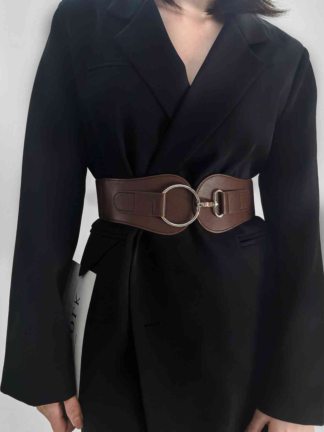 PU Elastic Wide Belt-2 colors