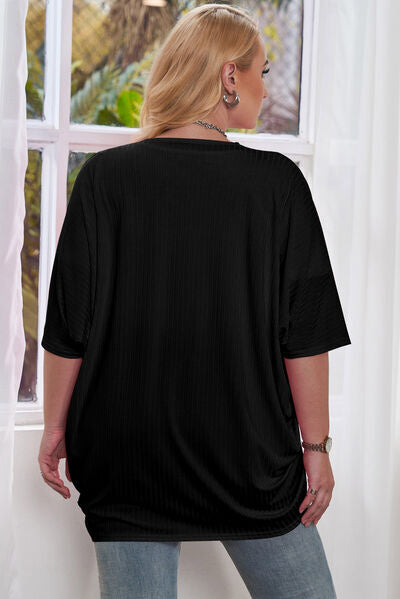 Plus Size Ribbed Cocoon Cover Up-10 colors