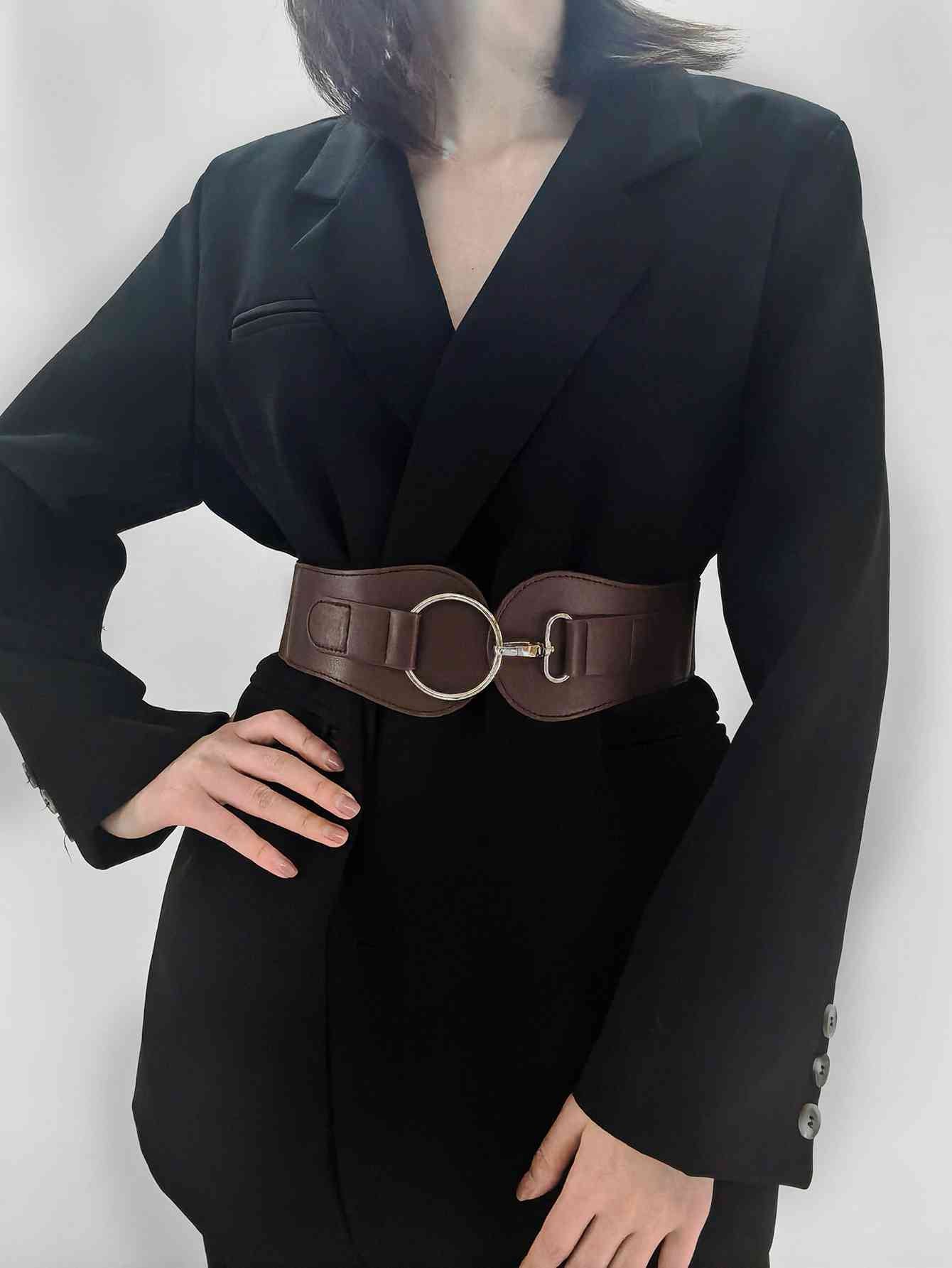 PU Elastic Wide Belt-2 colors