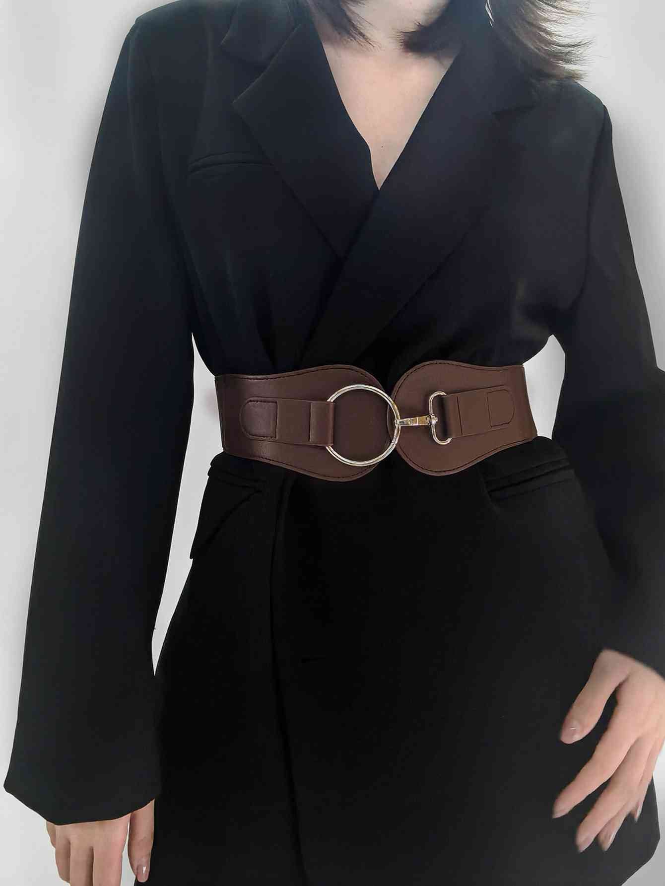 PU Elastic Wide Belt-2 colors