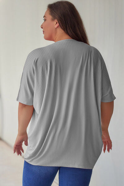 Plus Size Ribbed Cocoon Cover Up-10 colors